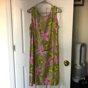 NWOT Liz Claiborne Green Flower Maxi Dress XL